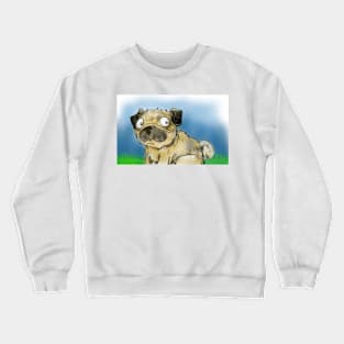 Cartoon Pug Dog Crewneck Sweatshirt